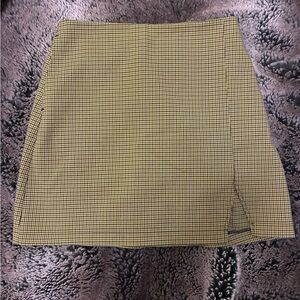 Urban Outfitters Yellow Checkered Mini Skirt